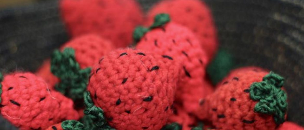 Crochet strawberries